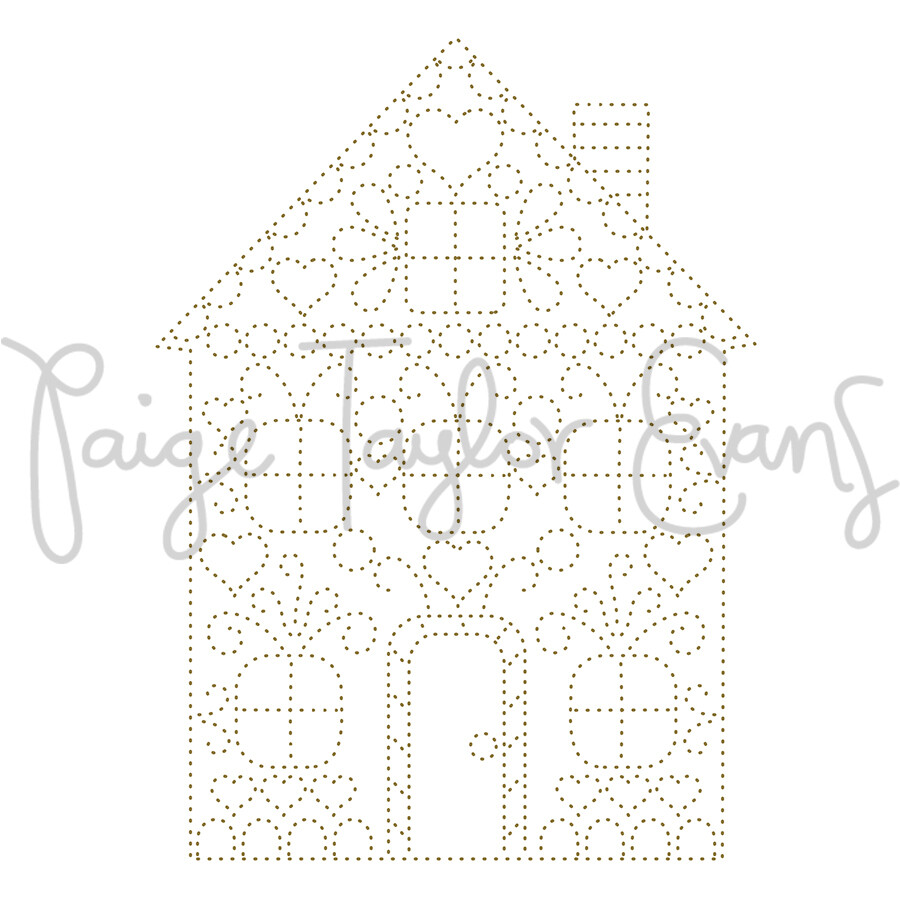 Gingerbread House for Stitching Digital Cut File