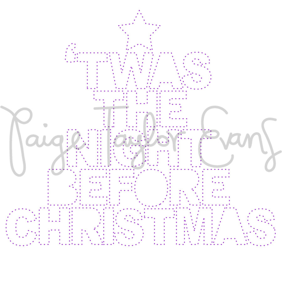 Twas the Night Before Christmas for Stitching Digital Cut File