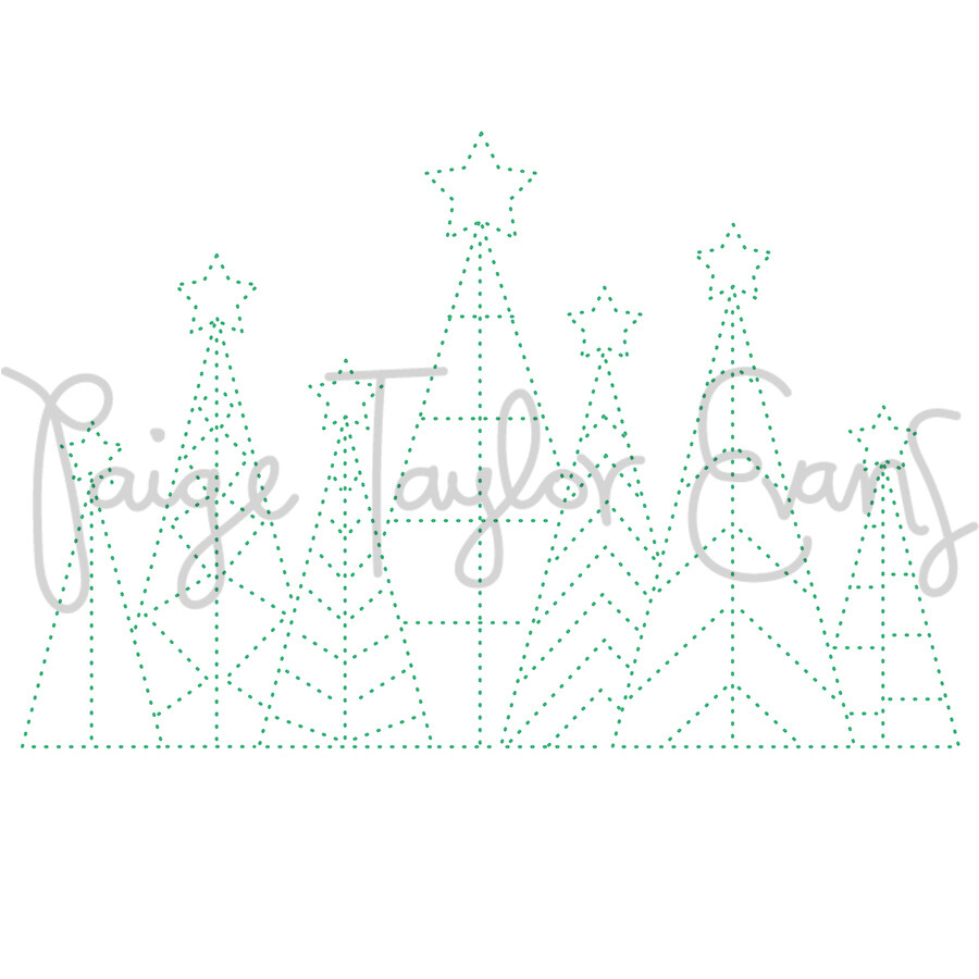 Christmas Trees for Stitching Digital Cut File