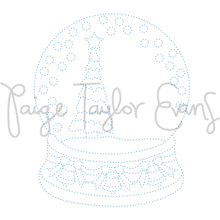 Snowglobe for Stitching Digital Cut File