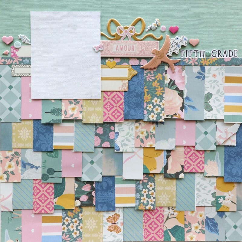 Pre-Made Paper Strips Layout by Paige Evans