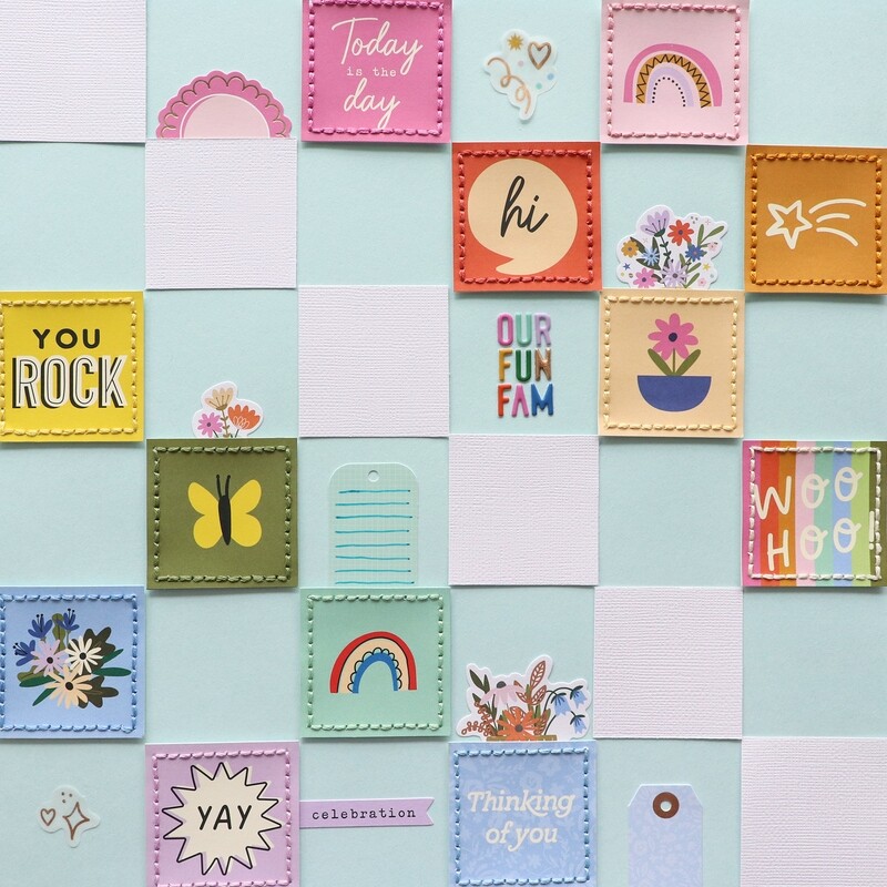Pre-Made Stitched Squares Layout by Paige Evans