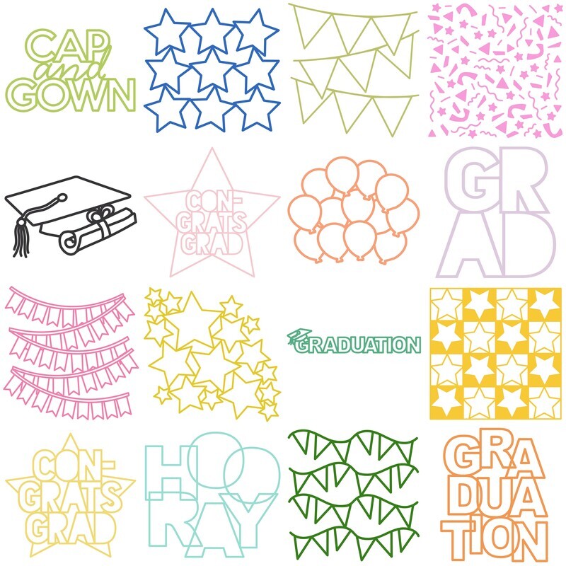 16 Graduation Cut Files