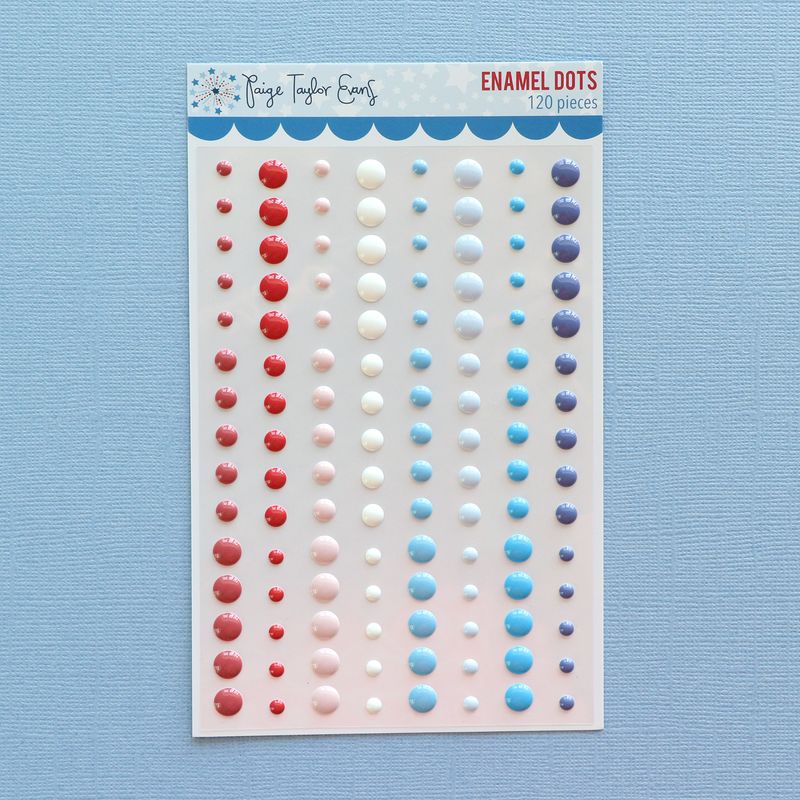 4th of July Enamel Dots