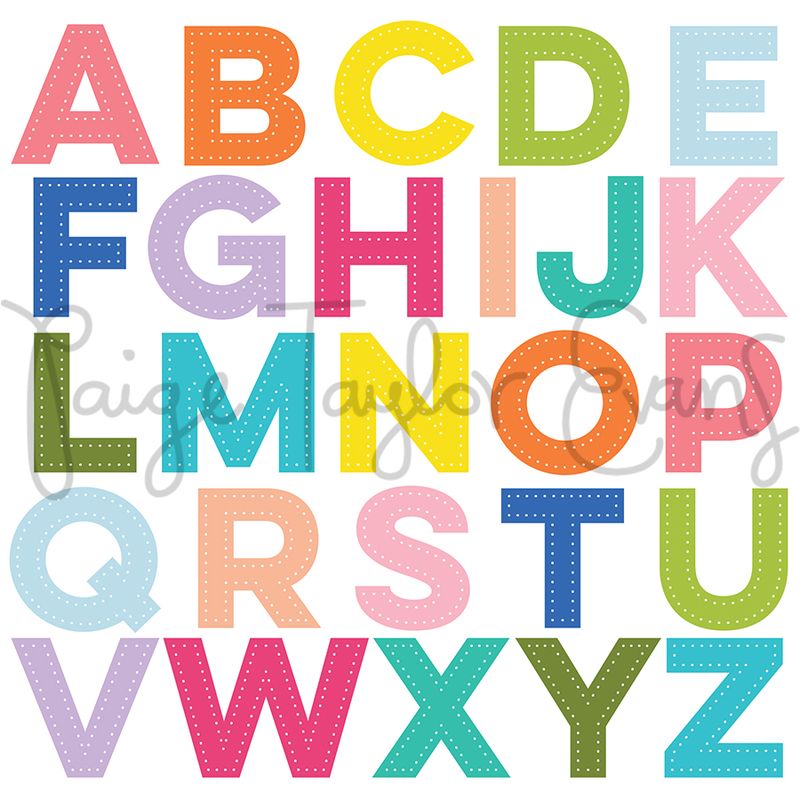 Uppercase Alphabet for Stitching Digital Cut File