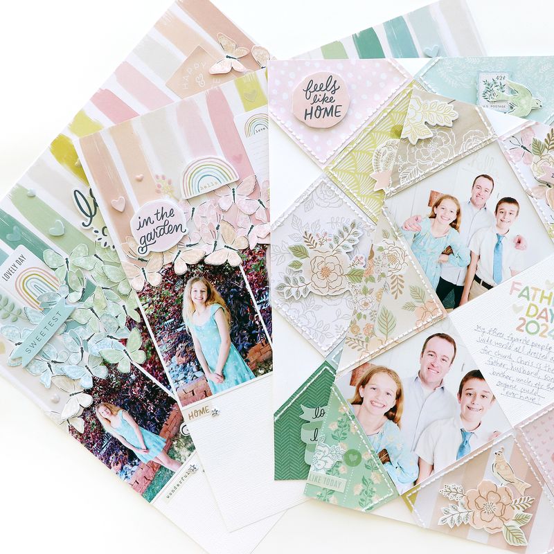 Layouts Virtual Class: Gingham Garden Double-Page Spreads