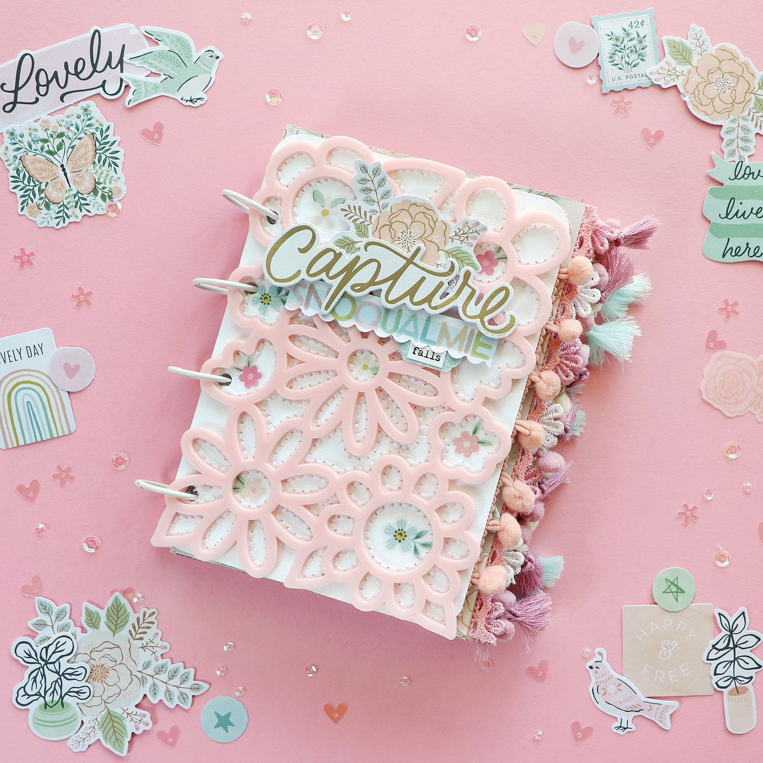 Mini Album Virtual Class: Acrylic Flower Covers