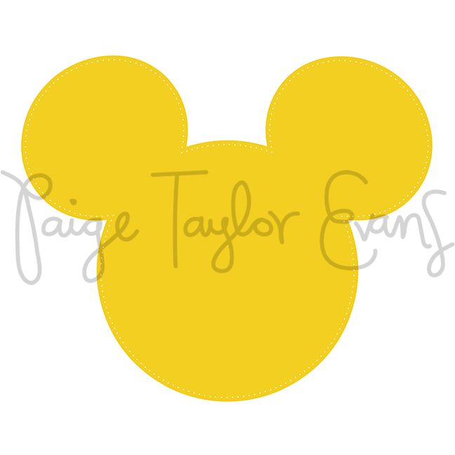 Mickey Head for Stitching Digital Cut File