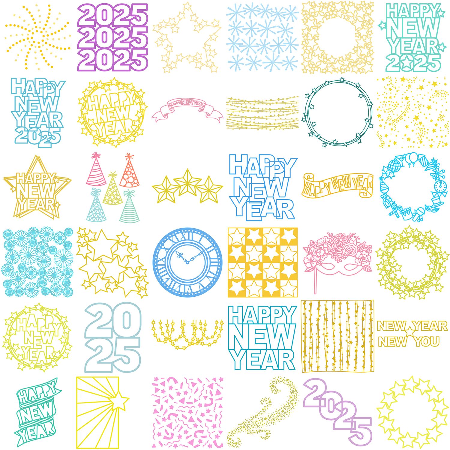 36 New Year Cut Files