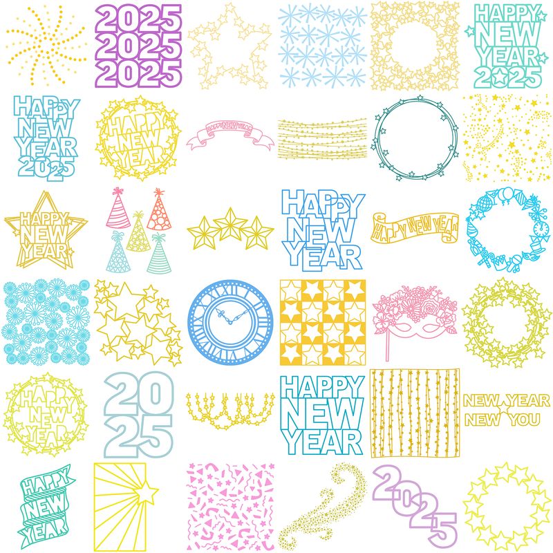 36 New Year Cut Files
