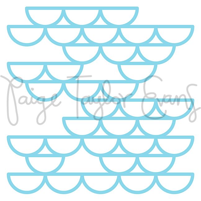 Scalloped Border Background Digital Cut File