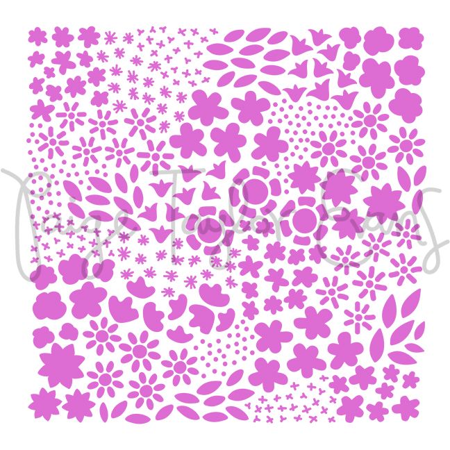 Flower Garden Background Digital Cut File