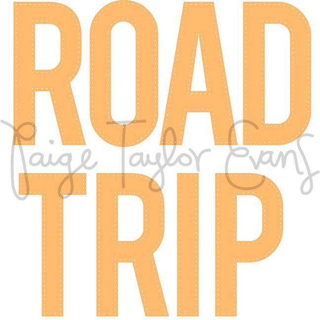 Road Trip with Stitching Holes Digital Cut File