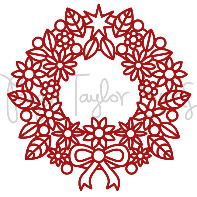 Christmas Wreath Digital Cut File