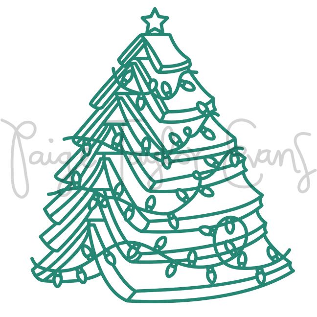 Christmas Books Digital Cut File