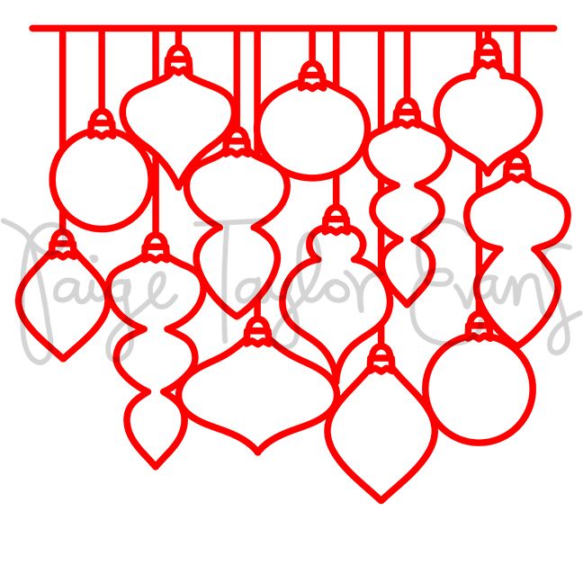 Ornaments Border Digital Cut File