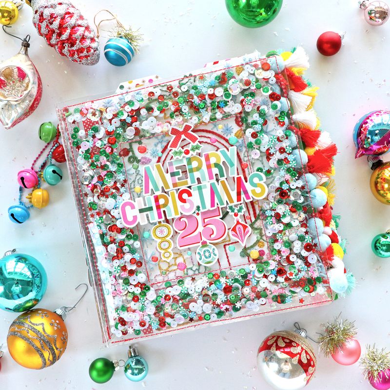 Christmas Window Sequin Album Virtual Class