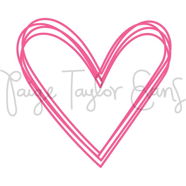 Overlapping Hearts Digital Cut File