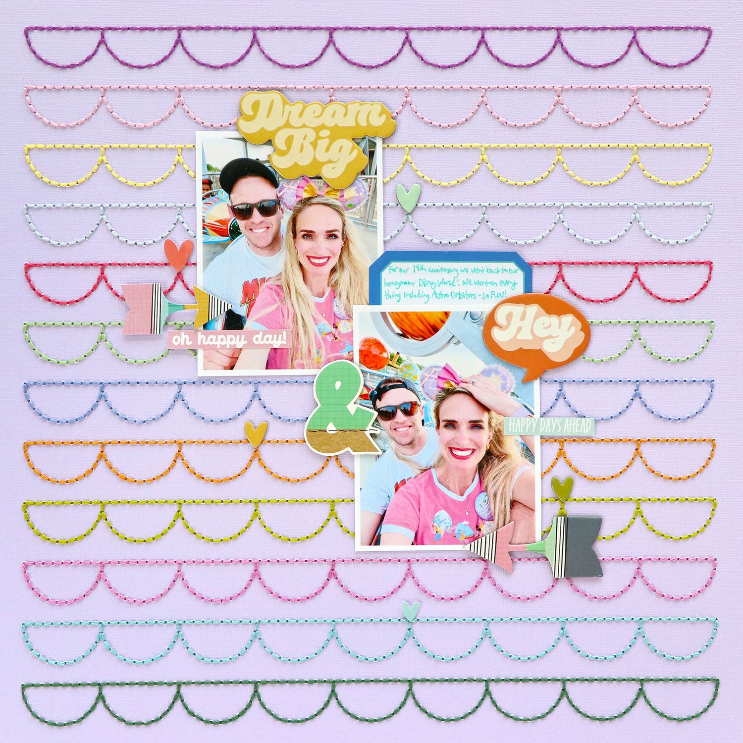 Scalloped Borders for Stitching Digital Cut File