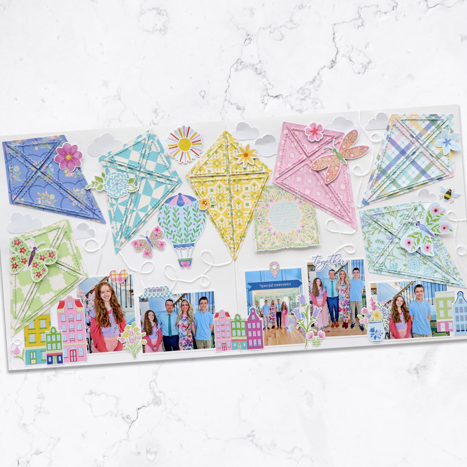 Kite for Stitching Digital Cut File