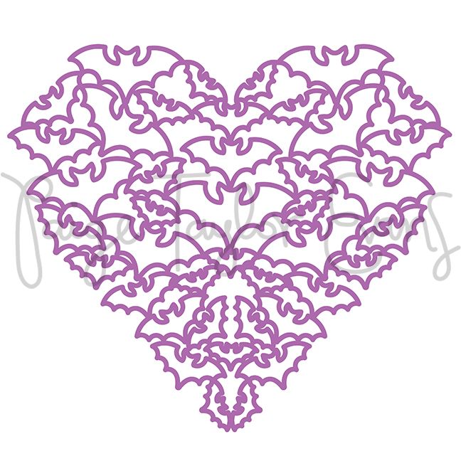 Bats Heart Digital Cut File
