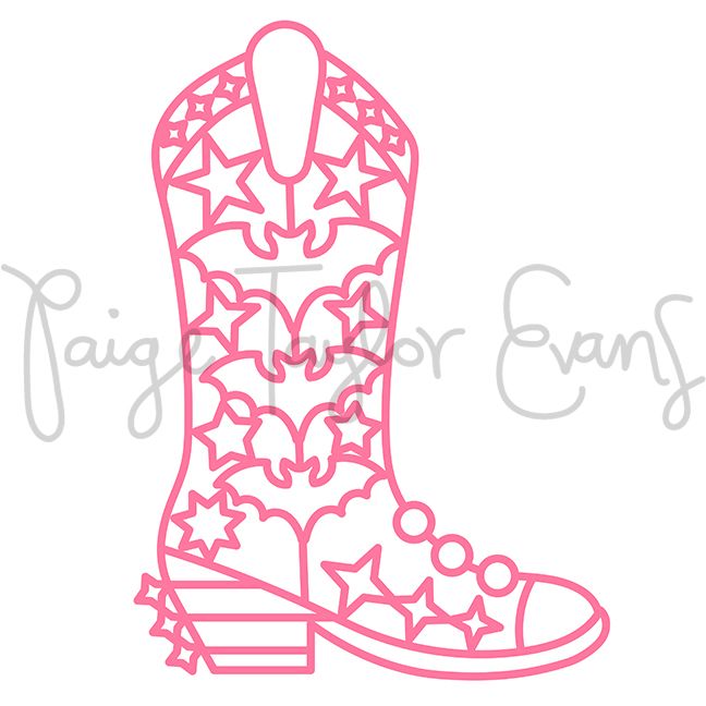Halloween Cowboy Boot Digital Cut File