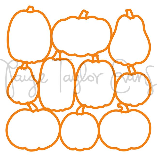 Pumpkins Background Digital Cut File