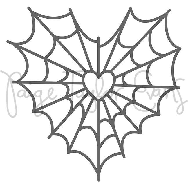 Spiderweb Heart Digital Cut File