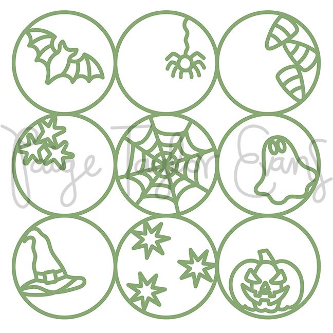 Halloween Circles Digital Cut File