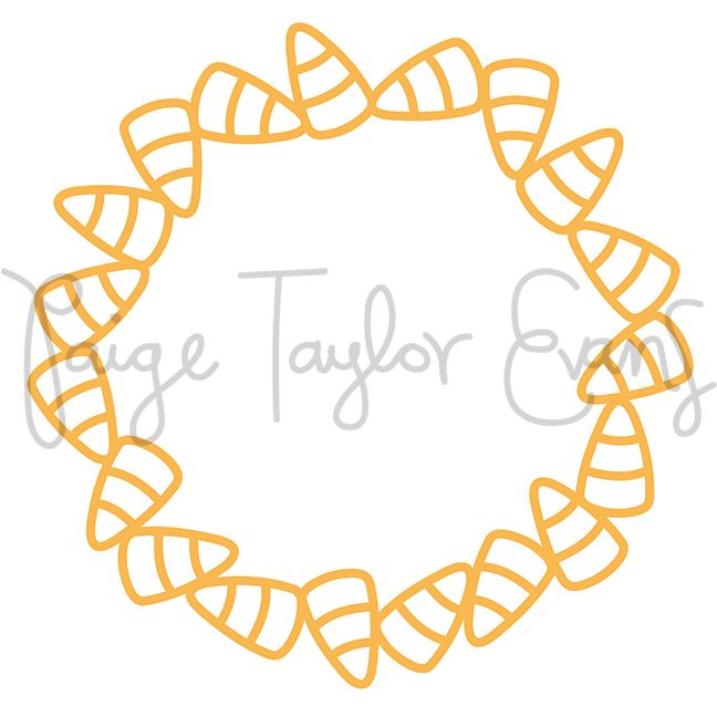 Candy Corn Wreath Digital Cut File