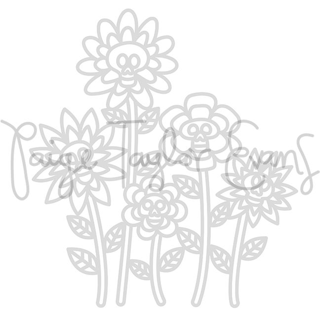 Halloween Flowers Digital Cut File