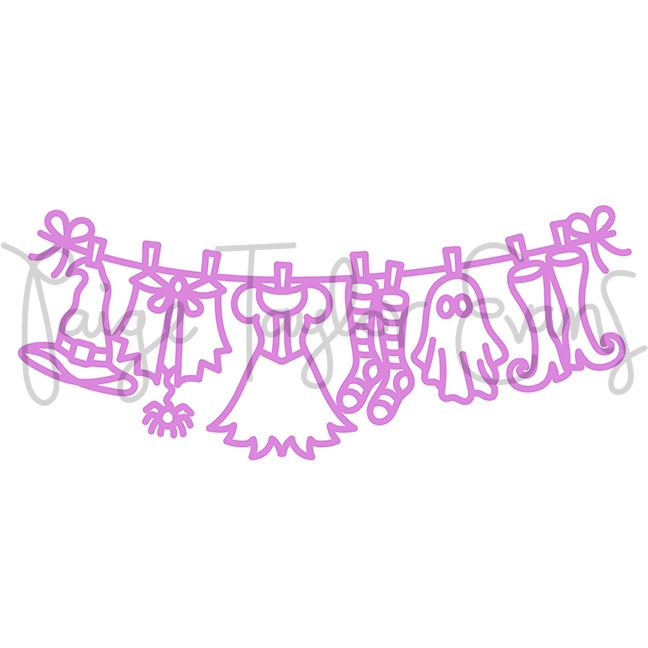Halloween Clothesline Digital Cut File