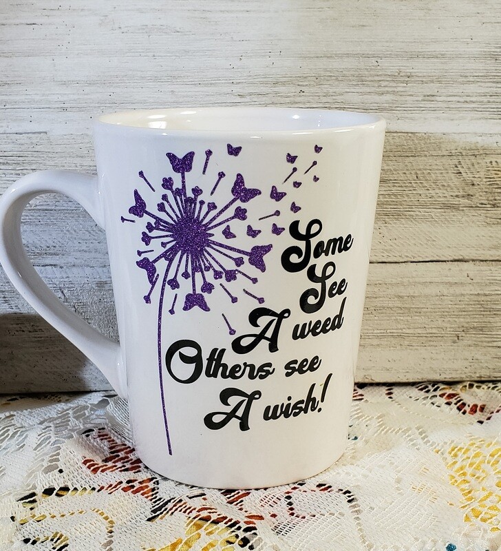 Butterfly Dandelion Wish Mug