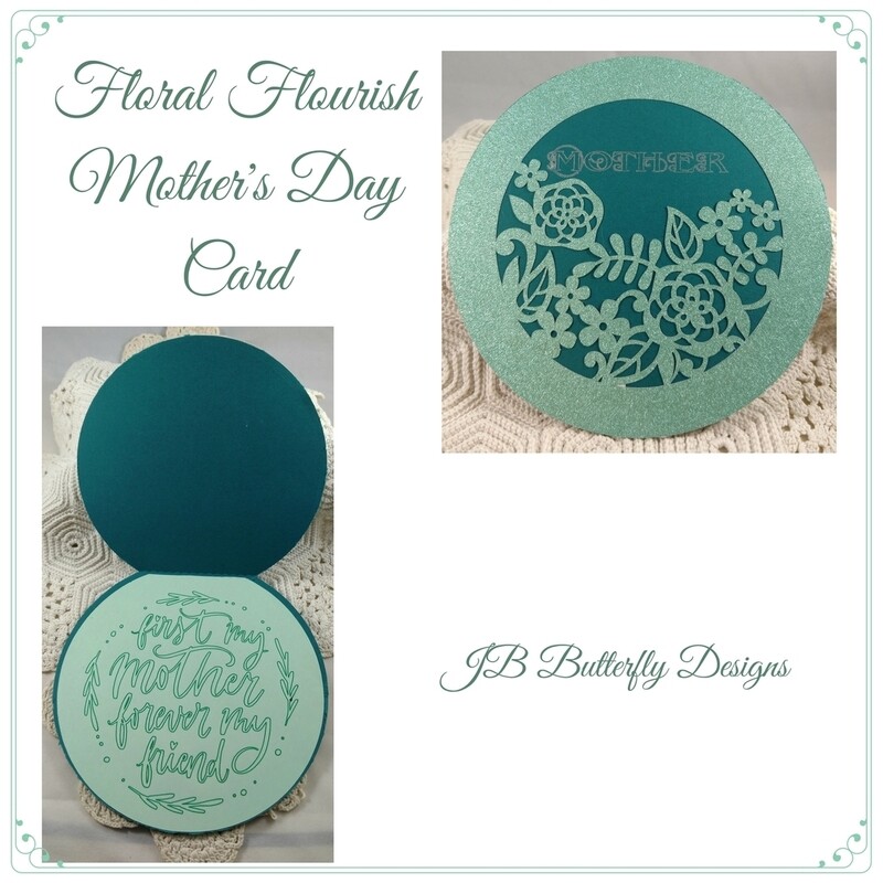 Green Floral Flourish Mother&#39;s Day Card