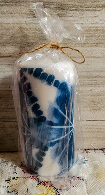 Tie Dye Pillar Candle
