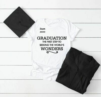 First Step to the World's Wonders Gradution Shirt