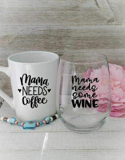 Mama Needs Coffee and Wine Gift Set, Mother&#39;s Day Gift