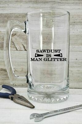 Sawdust is Man Glitter Beer Mug, Dad Gift