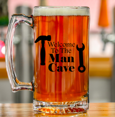 Man Cave Beer Mug, Dad Gift
