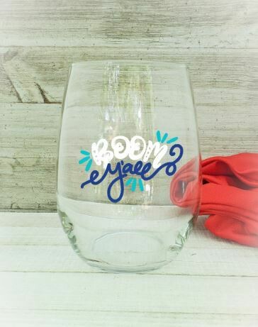Boom Y&#39;all Patriotic Wine Glass