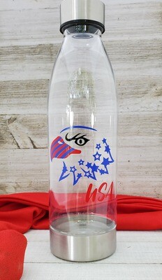 USA Red and Blue Eagle Water Bottle