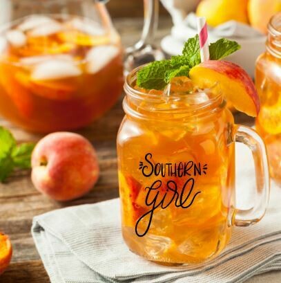 Southern Girl Mason Jar Tea Glass