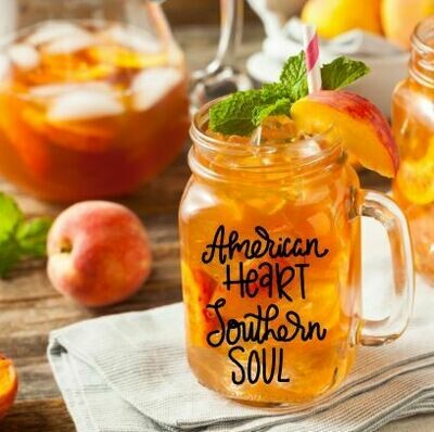 American Heart Southern Soul Mason Jar Tea Glass