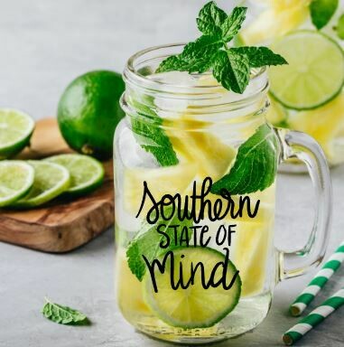 Southern State of Mind Mason Jar Glass