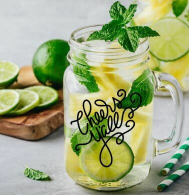 Cheers Y&#39;all Mason Jar Glass