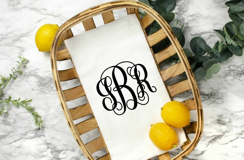 Monogram Kitchen Tea Towel
