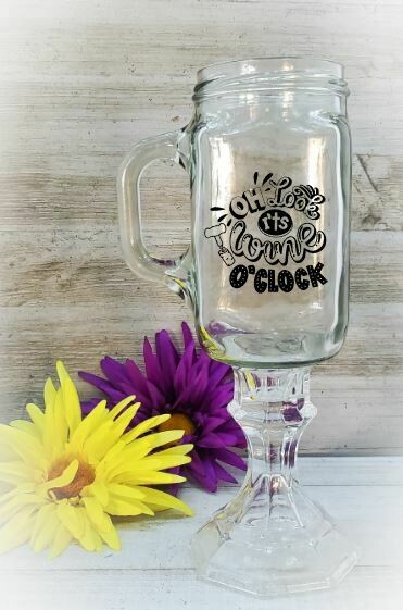 Personalized Redneck Wine Glass, Oh Look It&#39;s Wine O&#39;clock