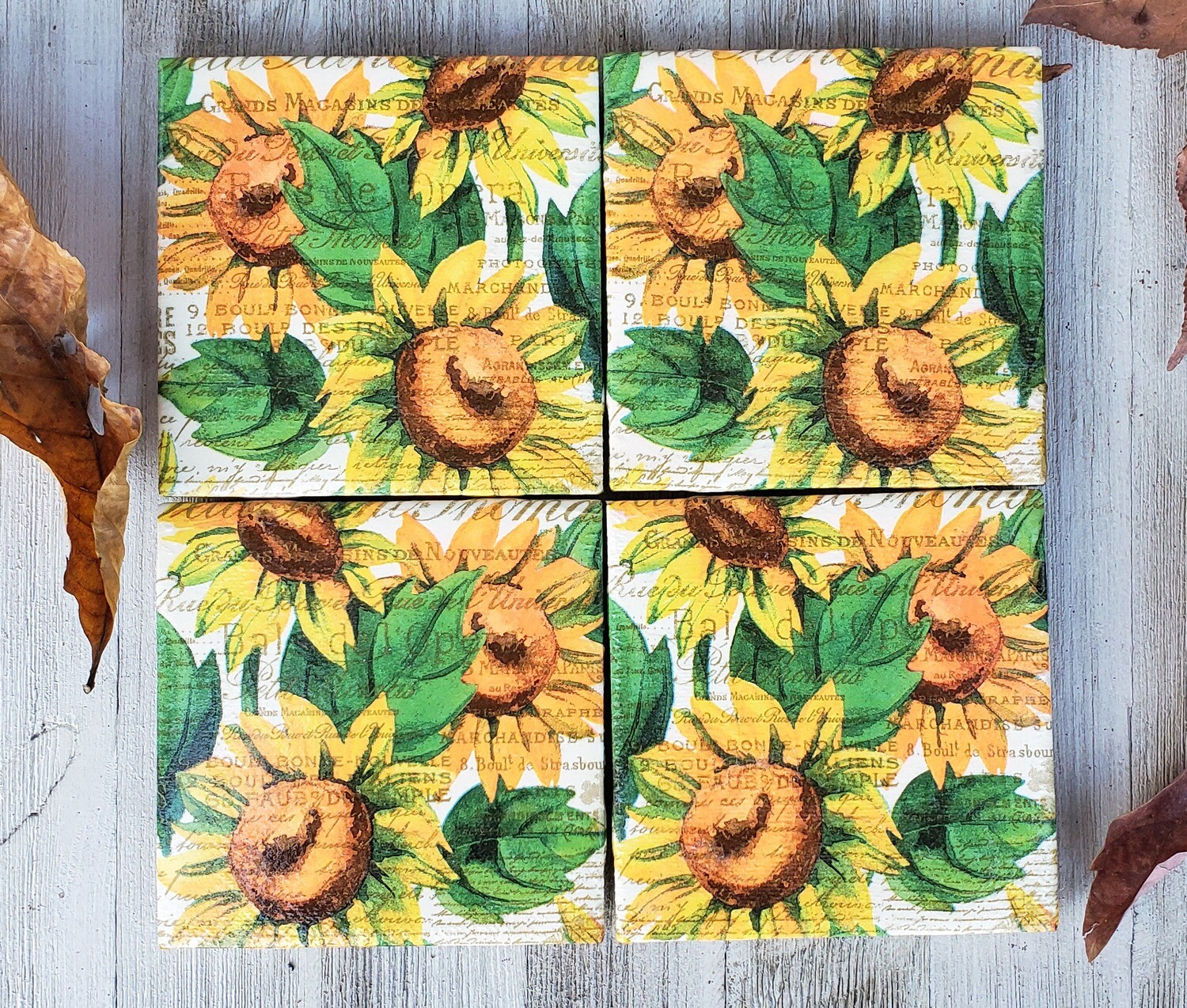 Sunflower Coaster Set