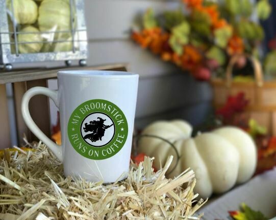 My Broomstick Runs on Coffee Halloween Mug