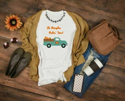 It&#39;s Pumpkin Pickin Time Women&#39;s Graphic Tee, Vintage Truck Shirt